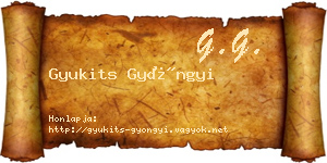 Gyukits Gyöngyi névjegykártya